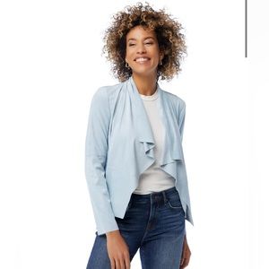 Bagatelle Faux Suede Drape Jacket